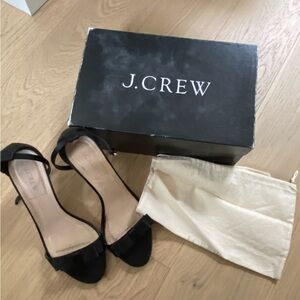 J. Crew satin Black Women's high heeled sandals